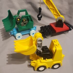 Lego Duplo Lot Of 3 Constraction Cars  Changeable